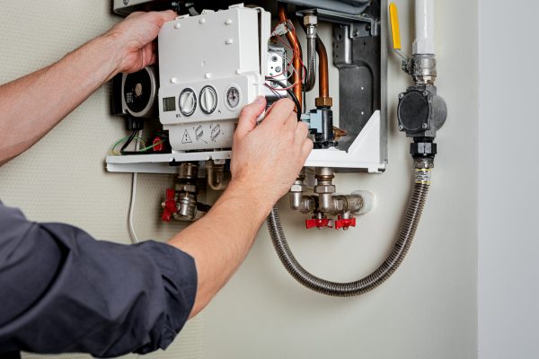 Repair of a gas boiler. Repair of a gas boiler.